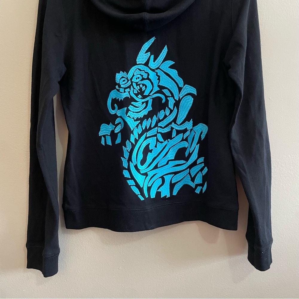 Y2K Romeo & Juliet Couture Black Dragon Zip-Up Hoodie – L (Fits M/L) Like New - Picture 12 of 15